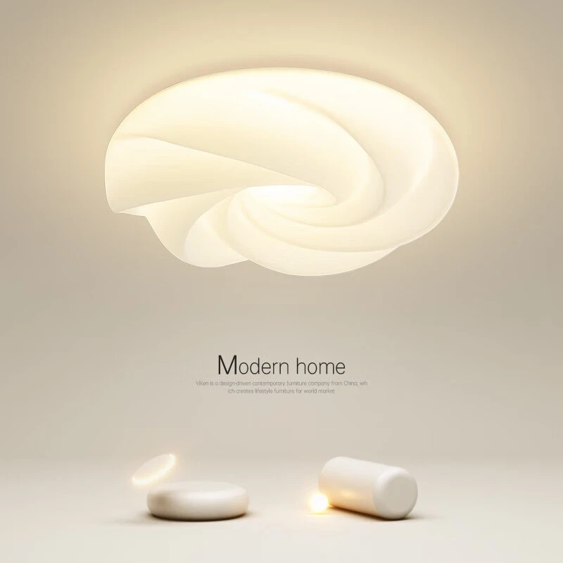 创意主卧室灯简约现代客厅灯圆形led吸顶灯极简餐厅灯书房房间灯