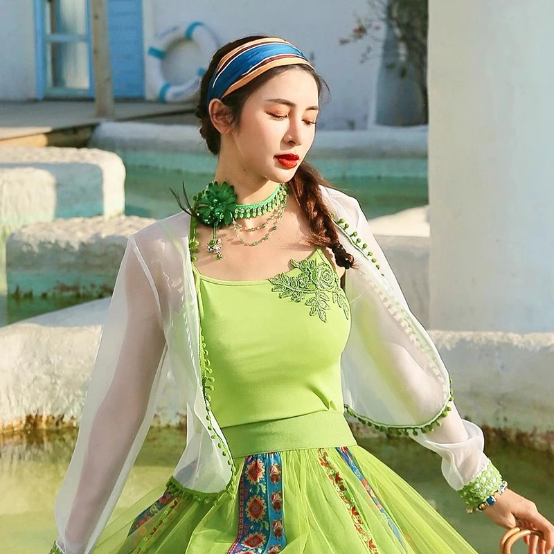 两人故事民族风服装旅游女装春云南旅行适合衣服开衫小外套WT0646