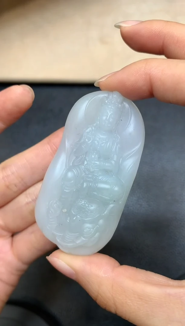 【闪购商品】定制翡翠未镶嵌普贤【无鉴赏确认抛光不退换