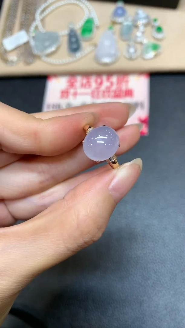 【闪购商品】翡翠戒指18K金镶嵌【无服务费