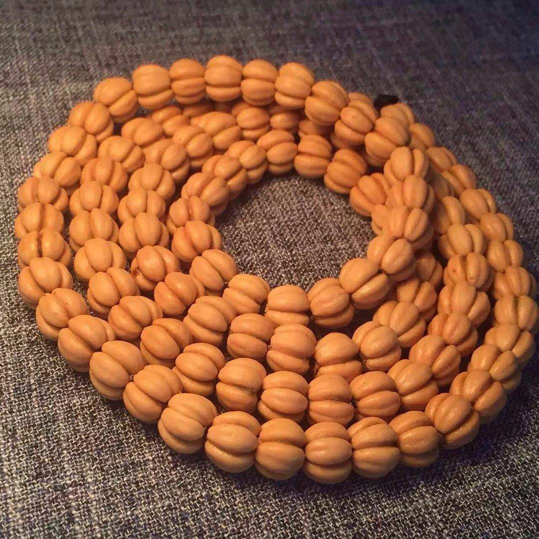 五福籽 野生山楂核手串108冷门文玩菩提子手链 连体文玩好物