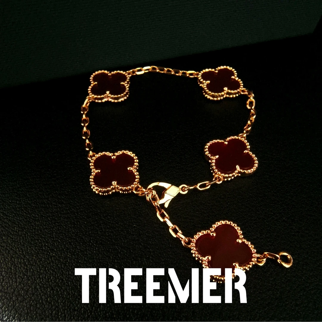 925银手链 TREEMER S925纯银四叶草手链