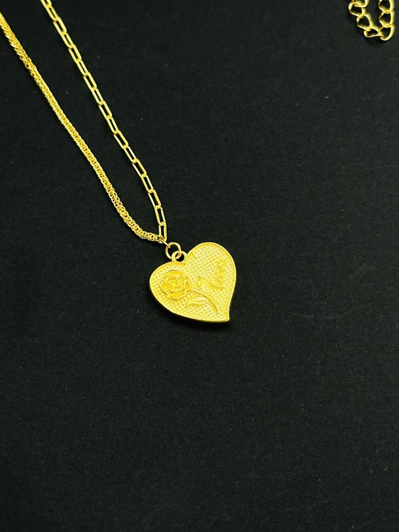 吊坠足银 【星月珠宝】足银5g爱心玫瑰项链轻奢女款气质时尚百搭