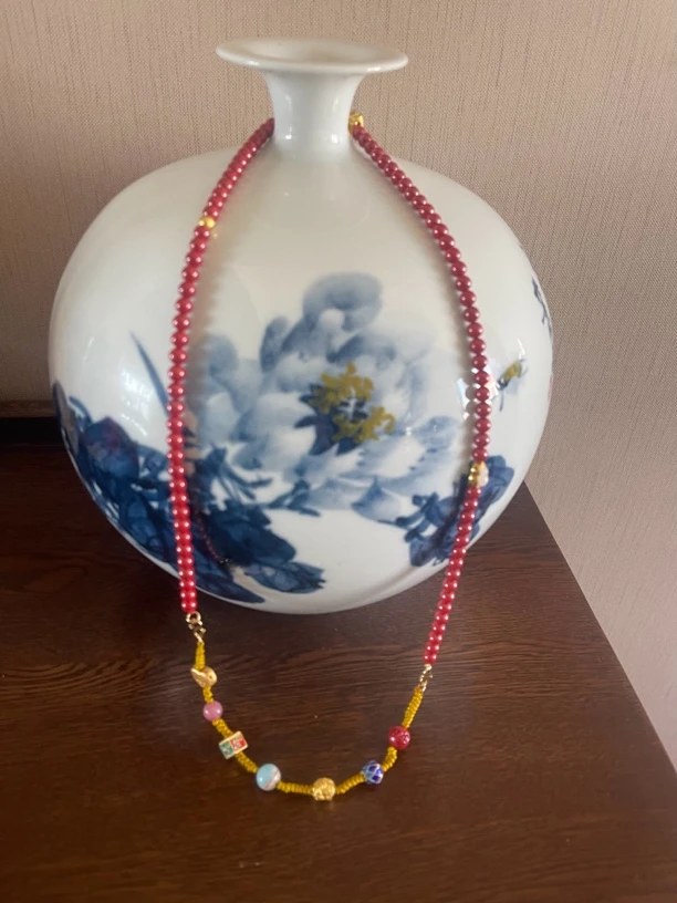 天然辰砂高含量朱砂，项链手串两用款，匠心手作