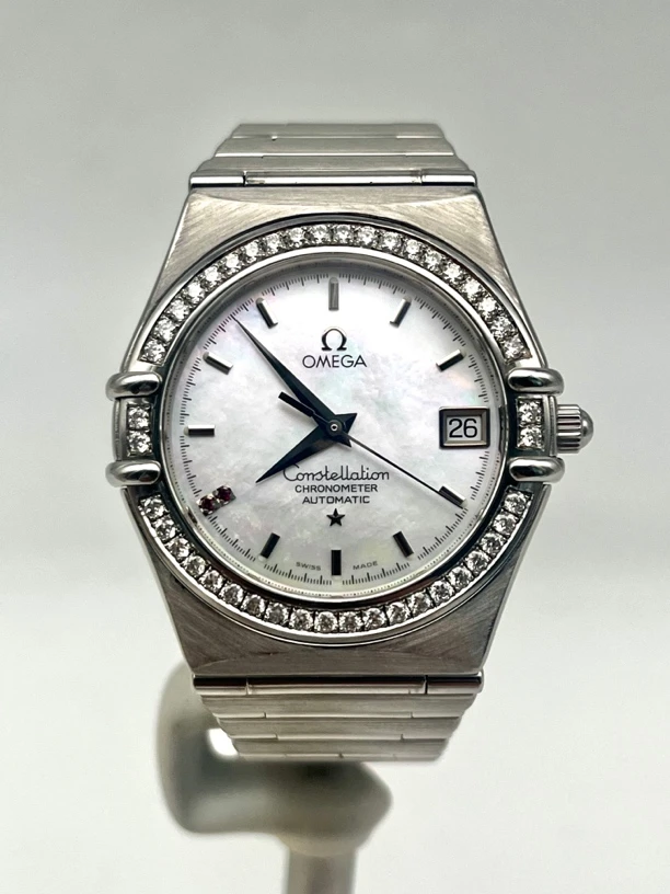 95新 Omega/欧米茄 星座/35.5盘/自动机械/后镶钻/男士腕表