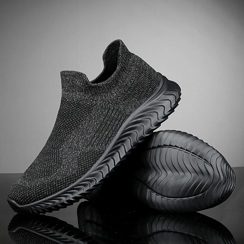 中老年加绒网面防滑百搭软底舒轻便透气休踩屎不累男鞋