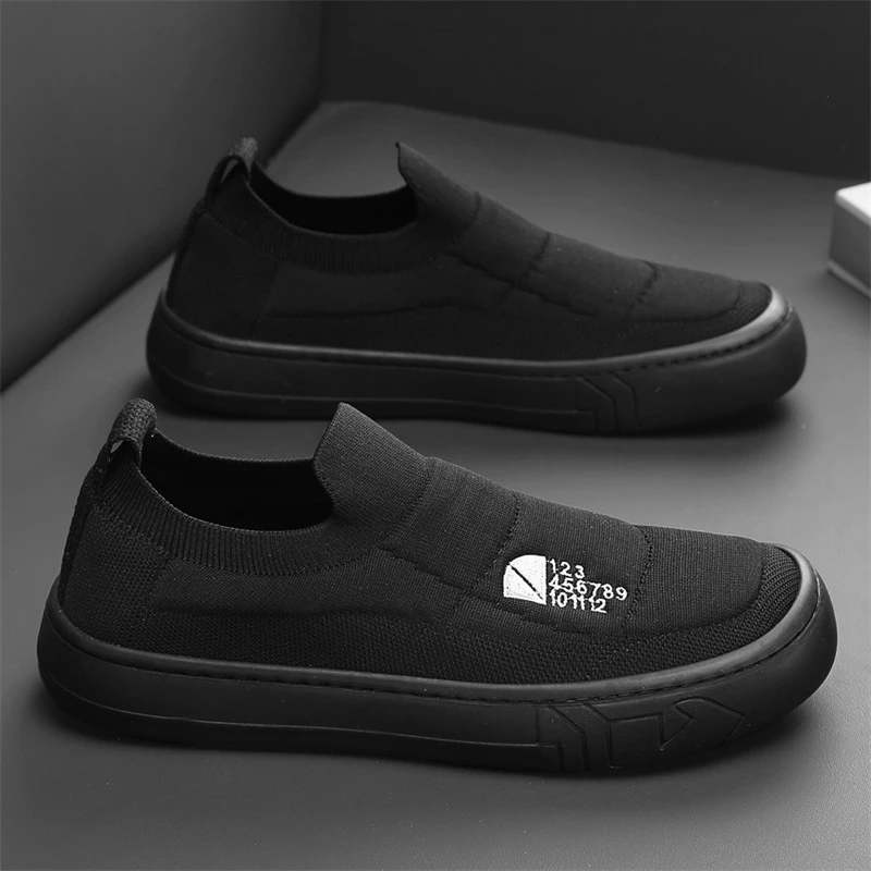 低帮飞织懒人一脚蹬休闲板鞋男士男士运动百搭夏季防臭网面透气