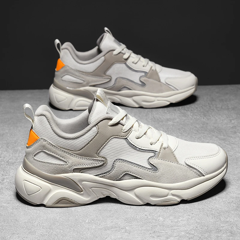 运动休闲鞋男鞋网面透气跑步鞋网鞋跑步鞋子男士百搭夏季春季潮流