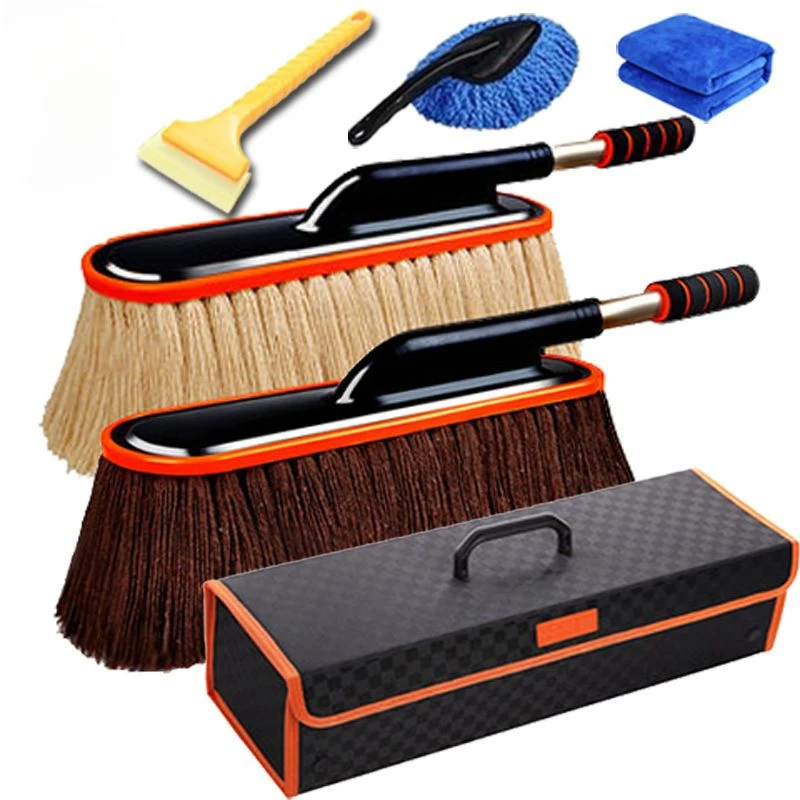 蜡拖擦车拖把除尘车掸子棉线擦车神器可伸缩扫灰扫雪刷车清洁用品