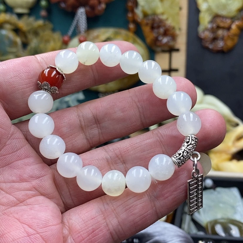 【闪购商品】蛇纹石玉手链未镶嵌