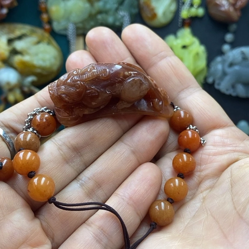 【闪购商品】蛇纹石玉手牌未镶嵌
