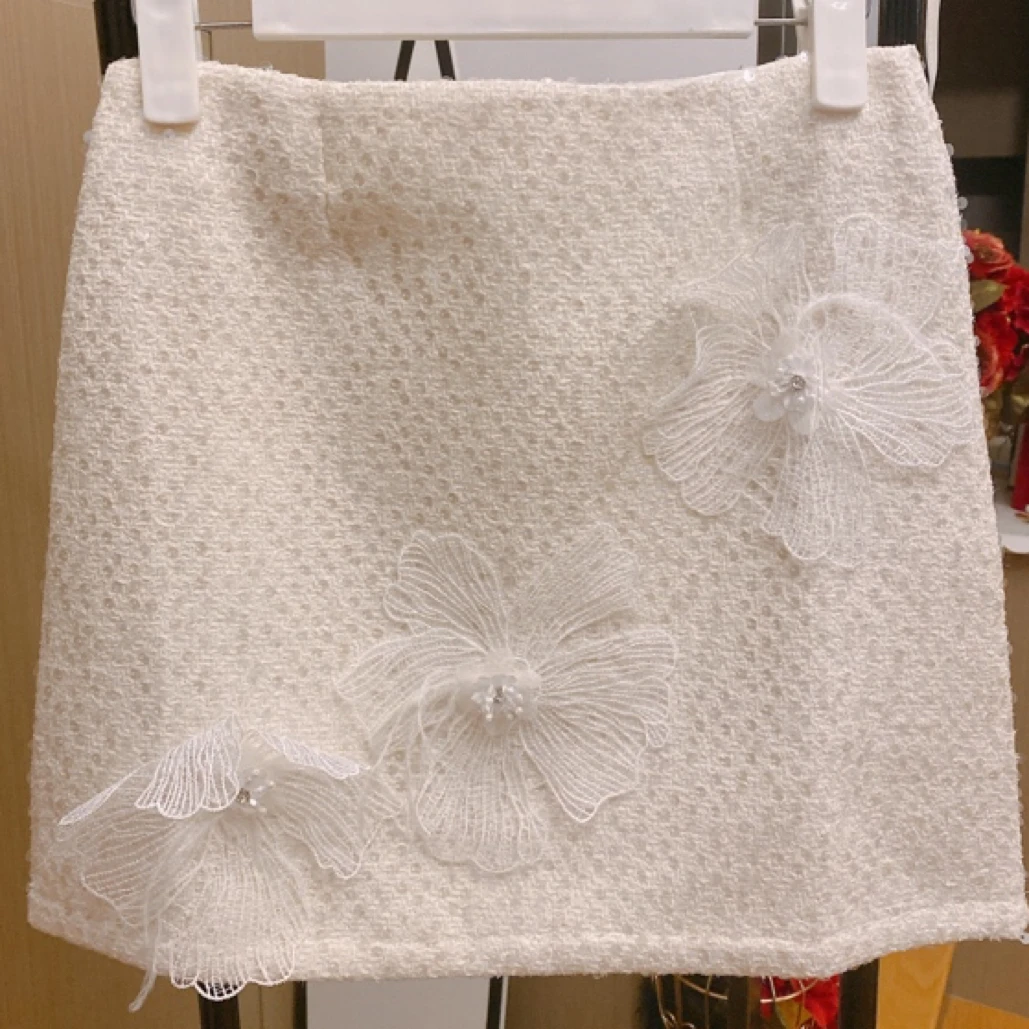 【JUN·BABY定制】重工钉花亮片半裙百搭款