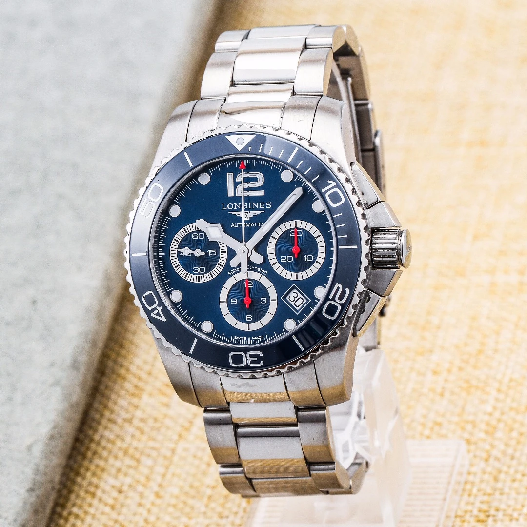 95新 Longines/浪琴 康卡斯系列L3.783.4.96.6 机械男表 表径41mm
