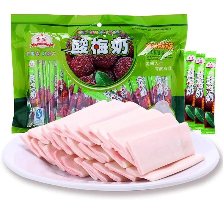 儿时酸梅奶糖酸梅棒酸酸甜甜软糖儿童网红小零食80后怀旧糖果小吃