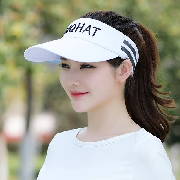 帽子女夏天遮阳防晒空顶帽太阳帽夏季户外百搭跑步无顶鸭舌帽男士