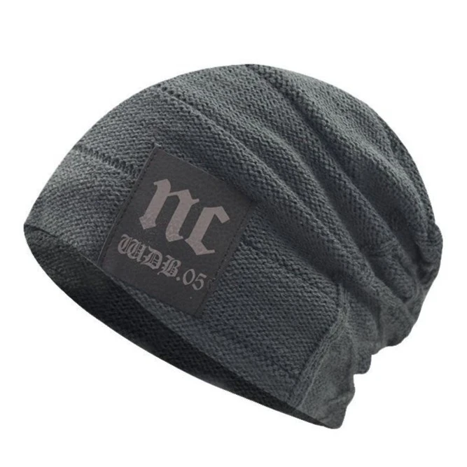 冬季加绒保暖加厚针织帽子男士套头帽护耳帽针织帽毛线帽新款