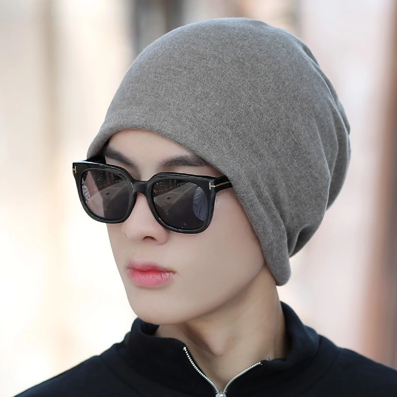 新款韩版时尚百搭纯色多功能户外男款帽简约个性套头防寒骑行帽子