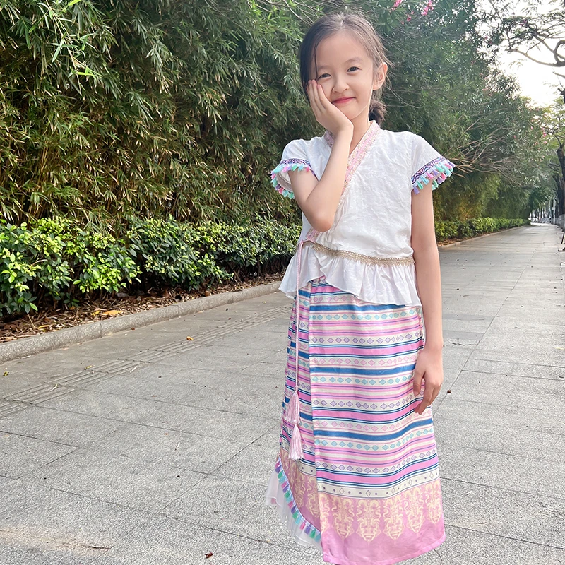 【傣妹】2023新款韩版百搭马面裙套装JRX23005