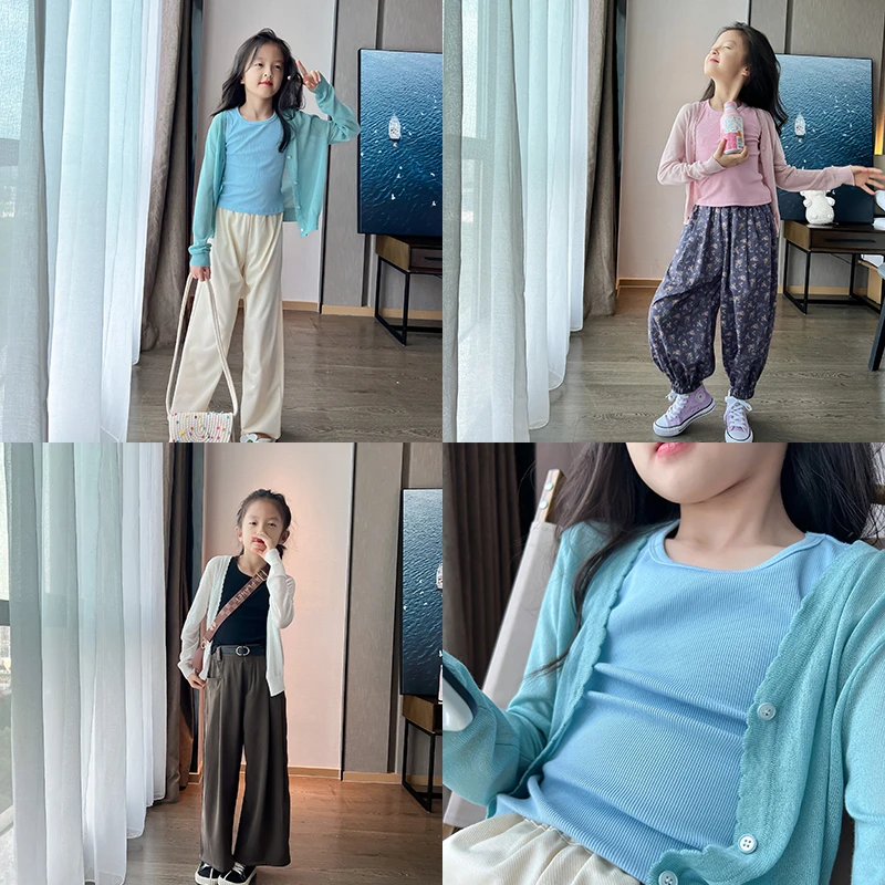 【 冰激凌空调衫】2023夏款女童舒适百搭空调扇针织衫开衫ZZS001