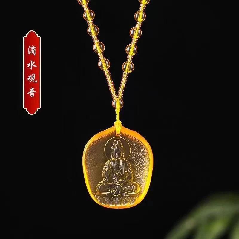 古法 冰透 观音菩萨吊坠-YS-1A