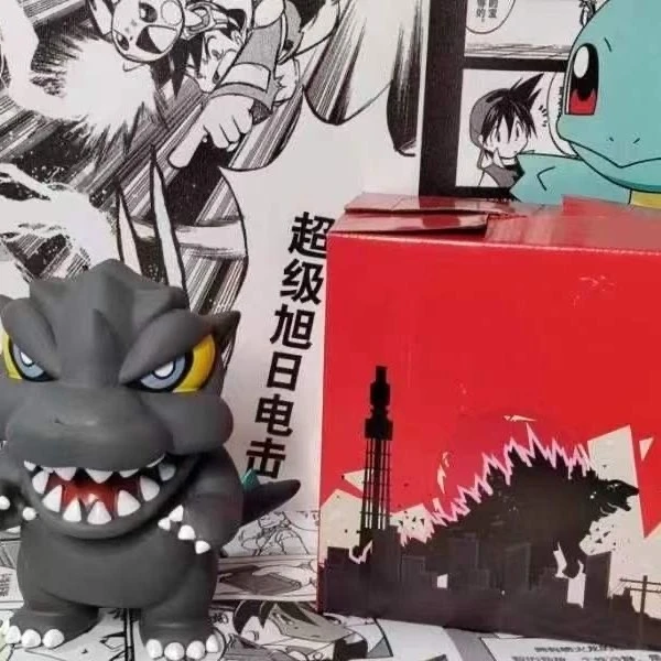 【阿甘潮玩】19cmQ版哥斯拉大战金刚超帅可爱模型客厅车载摆件手办
