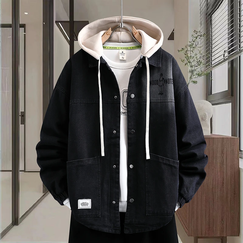 青少年春秋季牛仔衣外套高初中学生韩版潮流夹克男孩帅气秋装男装
