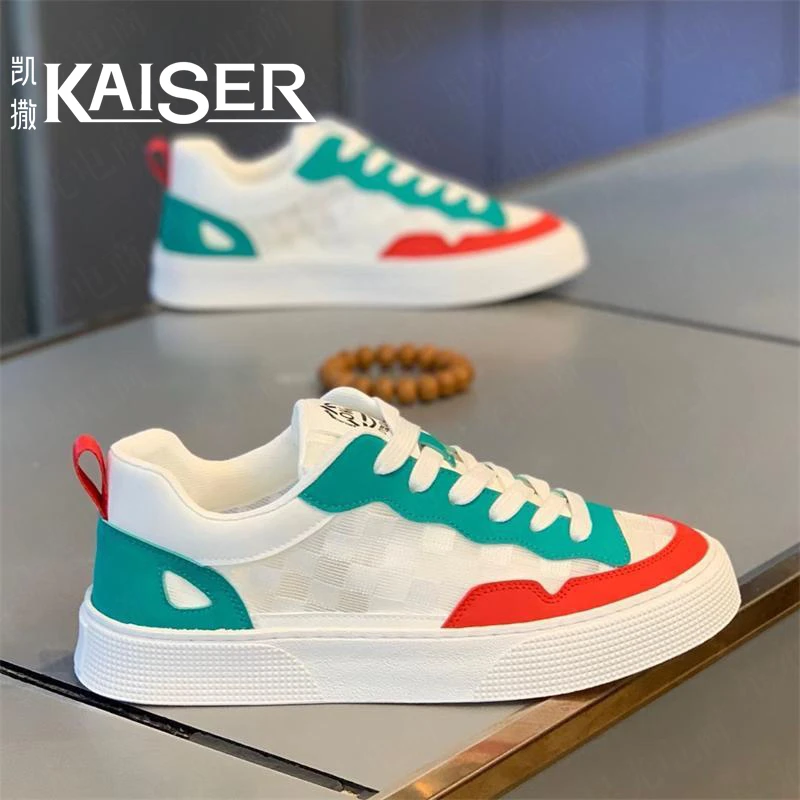 KAISER/凯撒·男鞋夏季小众透气小白鞋子男款百搭时尚休闲板鞋