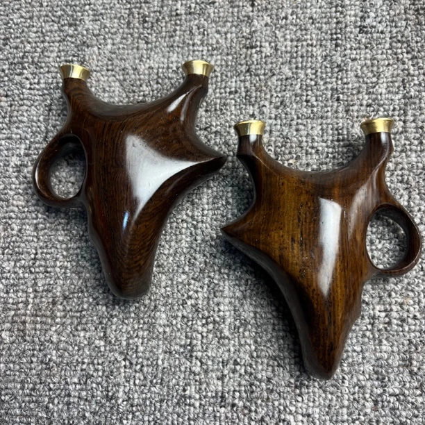 黑檀木块压异性弓蓝天雀实木快压弹弓（75.15左右）