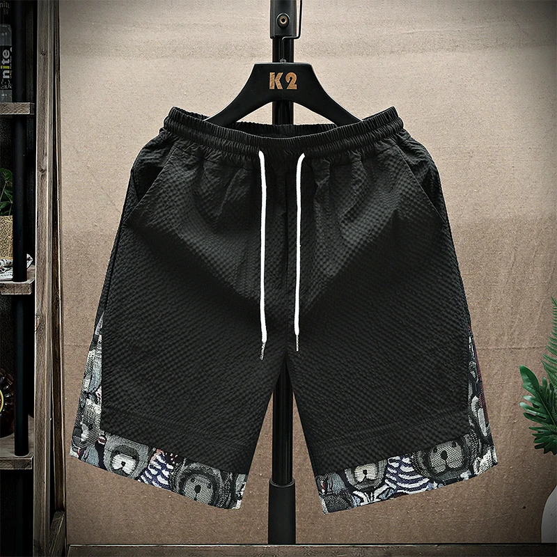 夏季新款男士休闲速干运动短裤时尚潮流青少年宽松沙滩裤五分裤帅