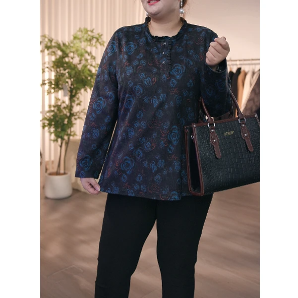 星梦情缘2024大码秋冬显瘦优雅大气设计感藏肉显白绒衫