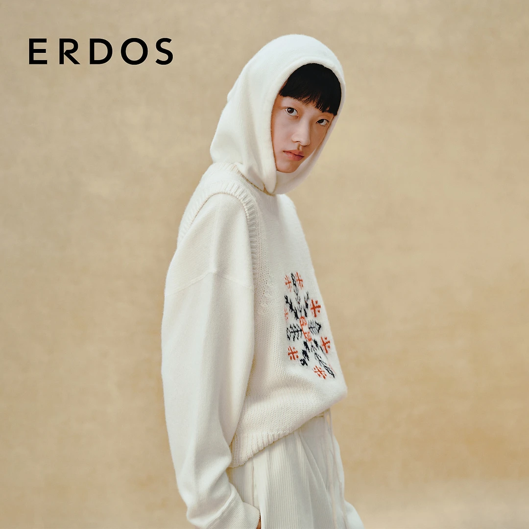 ERDOS 雪花图案费尔岛绒毛背心百搭时尚【圣诞雪花】秋冬新品