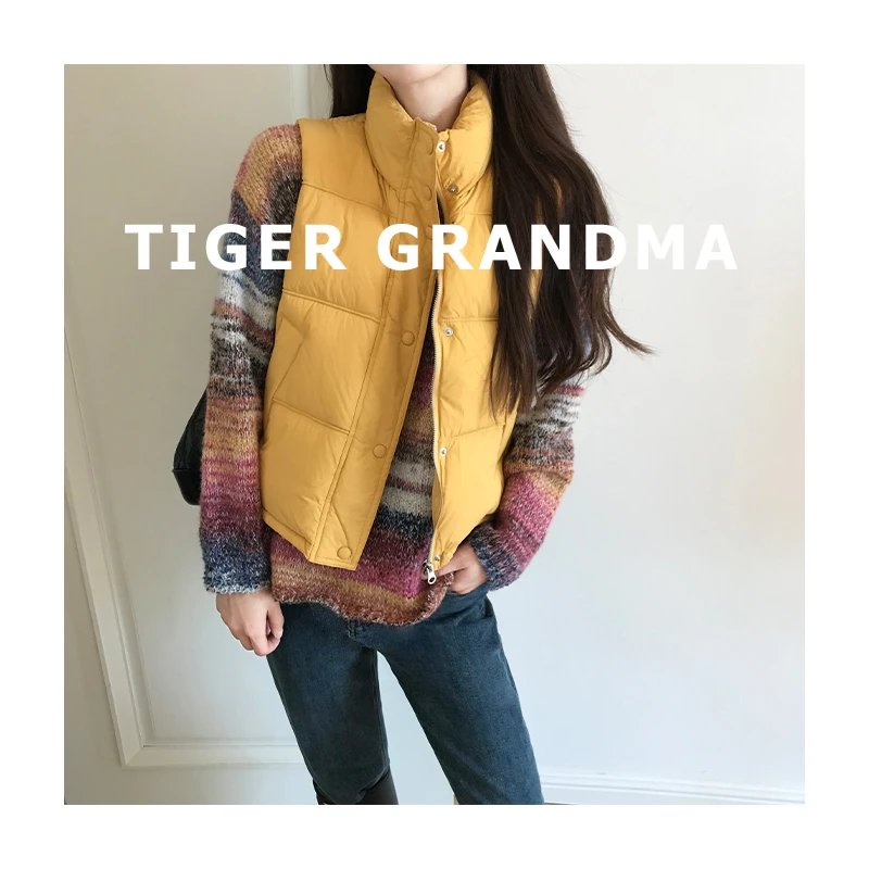 大奇TG 2410亮黄90白鸭羽绒马甲