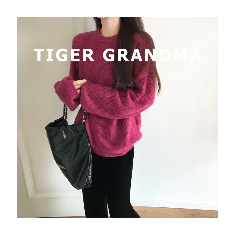 大奇TG 2411 火龙果羊毛马海毛宽松毛衣