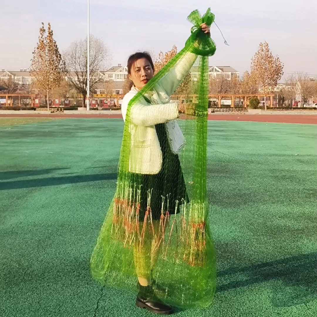 软丝钓鱼线三指网眼 手工双扣渔网