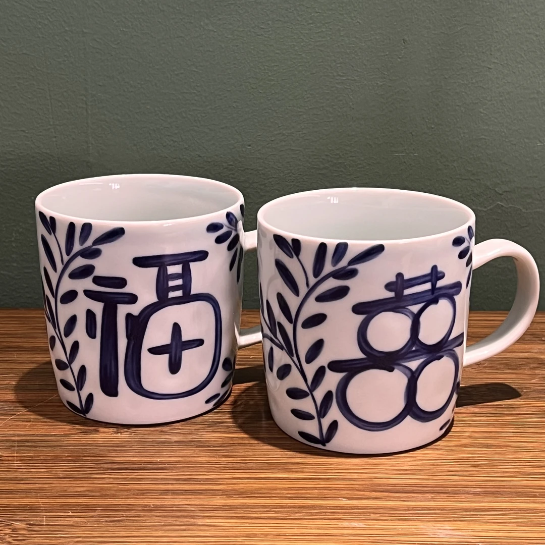 青花家居小茶杯 家庭单杯