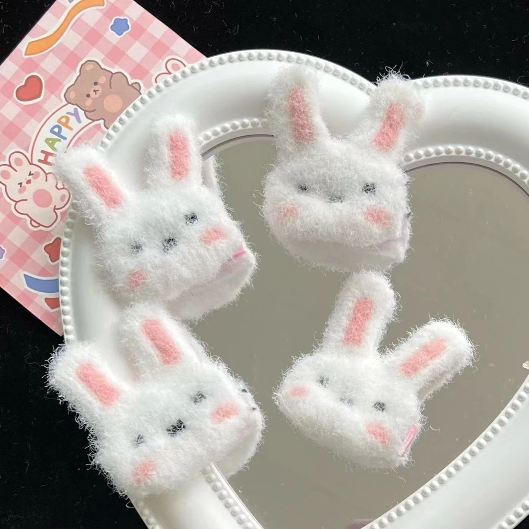 像素头小兔子可爱俏皮少女心侧边碎发夹刘海发夹儿童萌萌雪兔发饰
