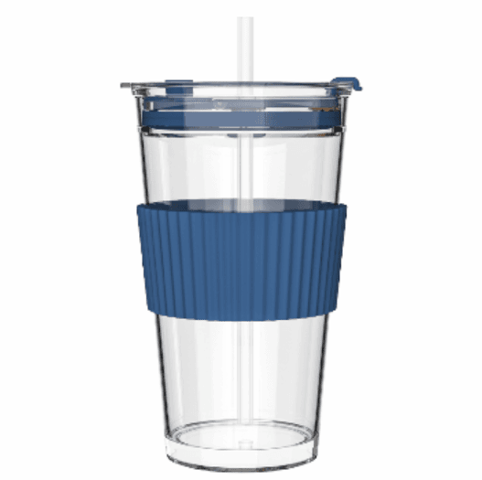 乐唯诗软吸管玻璃水杯