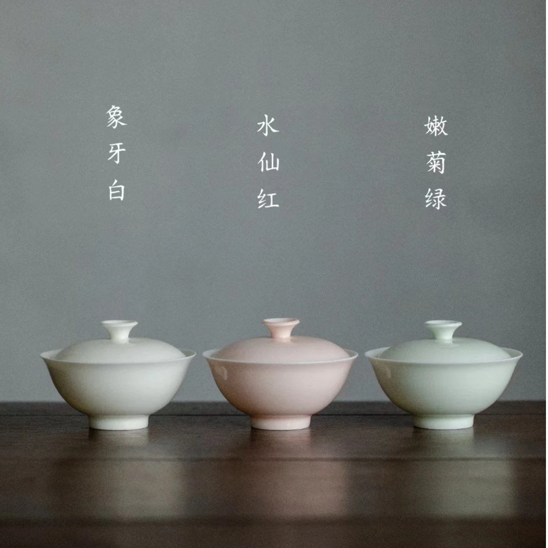 薄胎羊脂玉白瓷单个盖碗茶杯陶瓷手工大号白茶专用家用功夫茶碗