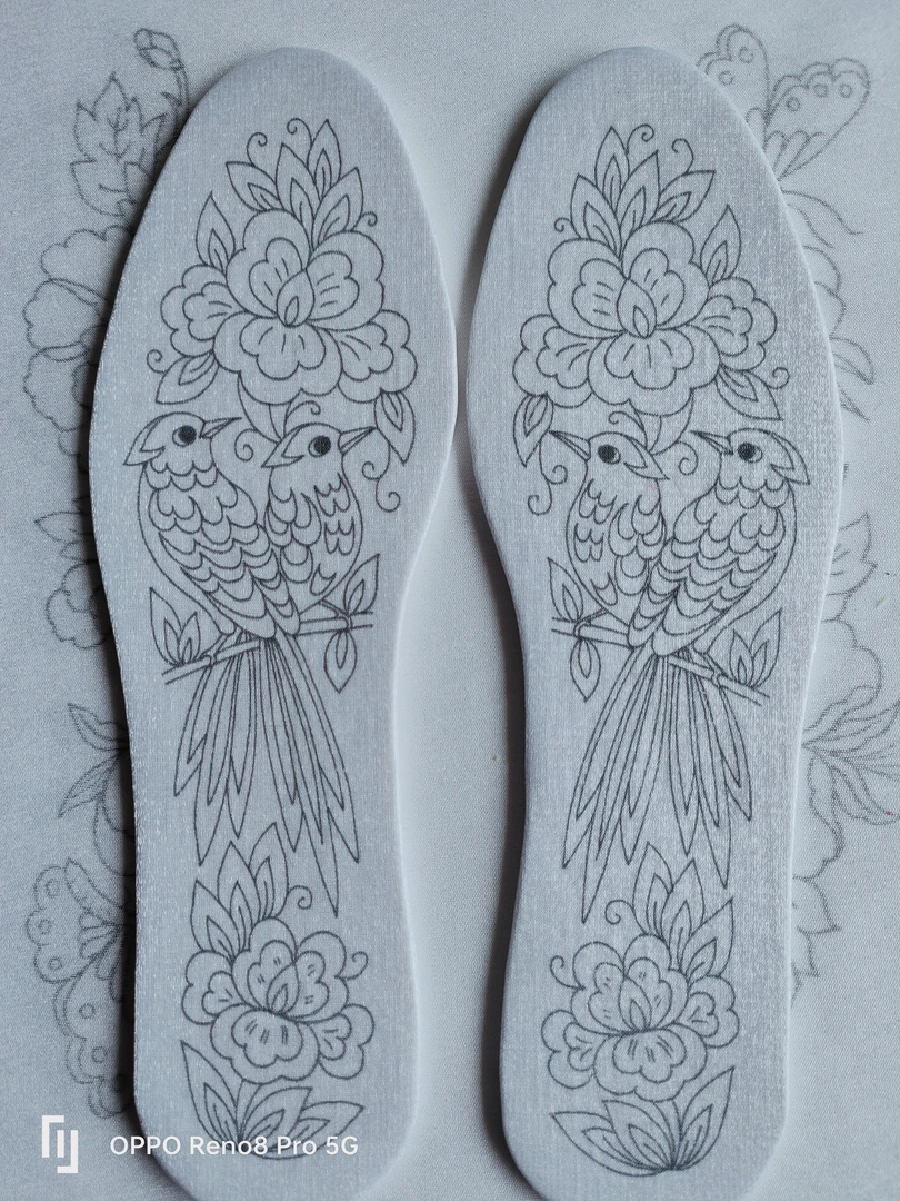 手工绣花鞋垫材料包，锦棉面，带优质涤丝线带优质钢针