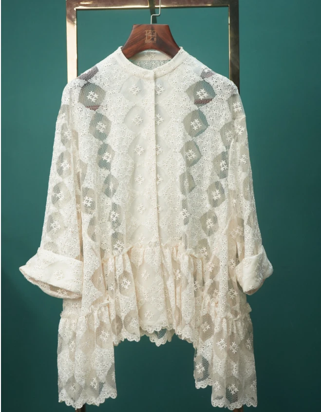 RMC-法式浪漫春夏蕾丝衬衣C202204251