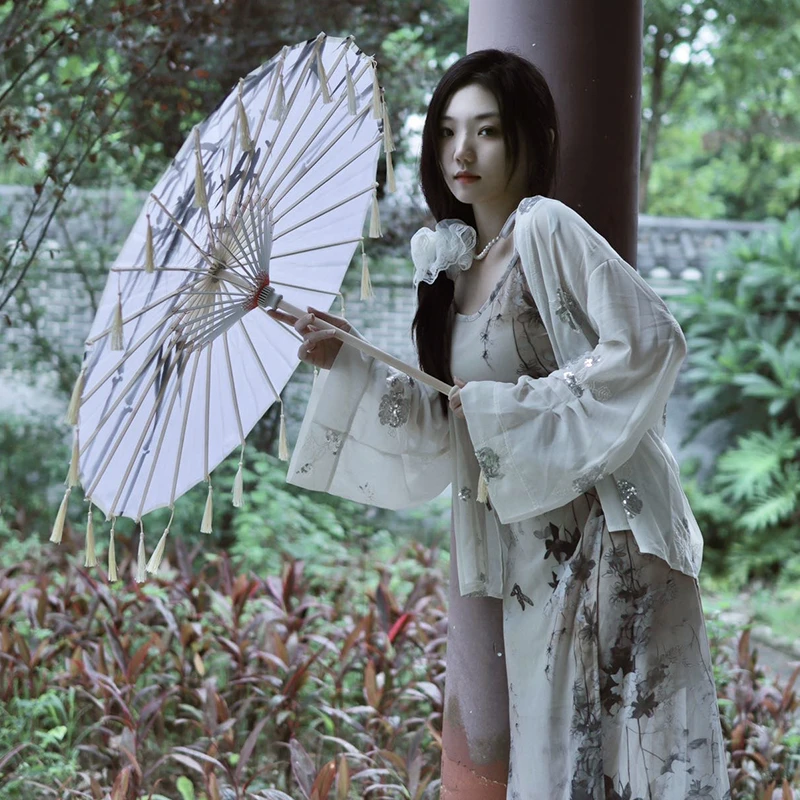 素雅流苏伞汉服道具旗袍走秀拍摄演出摄影中国风新中式中国风伞