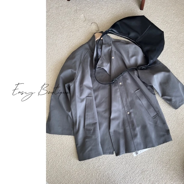 微瑕No退（大头杂货）松木灰小个子风衣