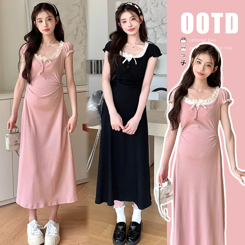 孕妇夏装连衣裙时尚新款夏天薄款高级感气质洋气减龄孕期辣妈裙子