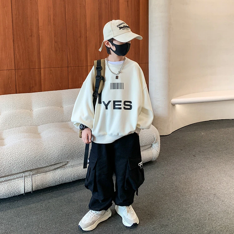 男童秋装卫衣新款春秋款儿童炸街潮男孩打底衫洋气中大童上衣炸街