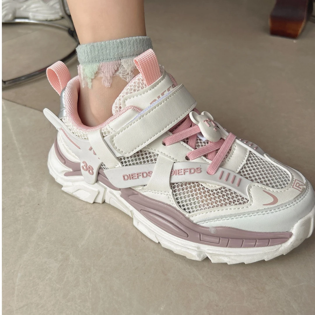 莱星顺月断码童鞋商超同款儿童时尚单网透气网面运动童鞋夏季