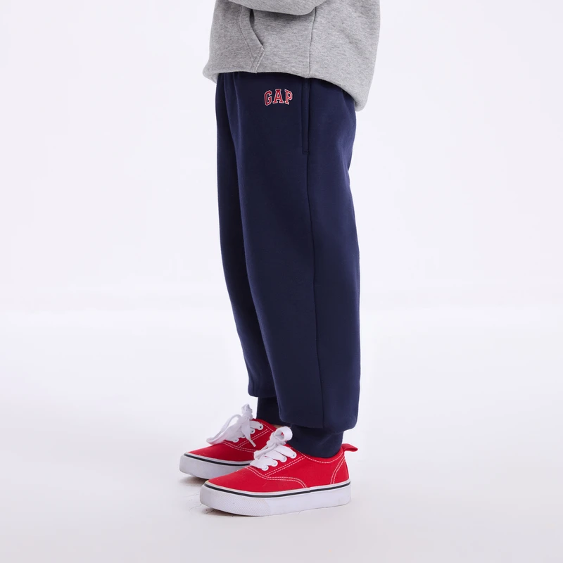 【达人专属】Gap童装2024初秋新宽松款抓绒针织裤束脚卫裤641850