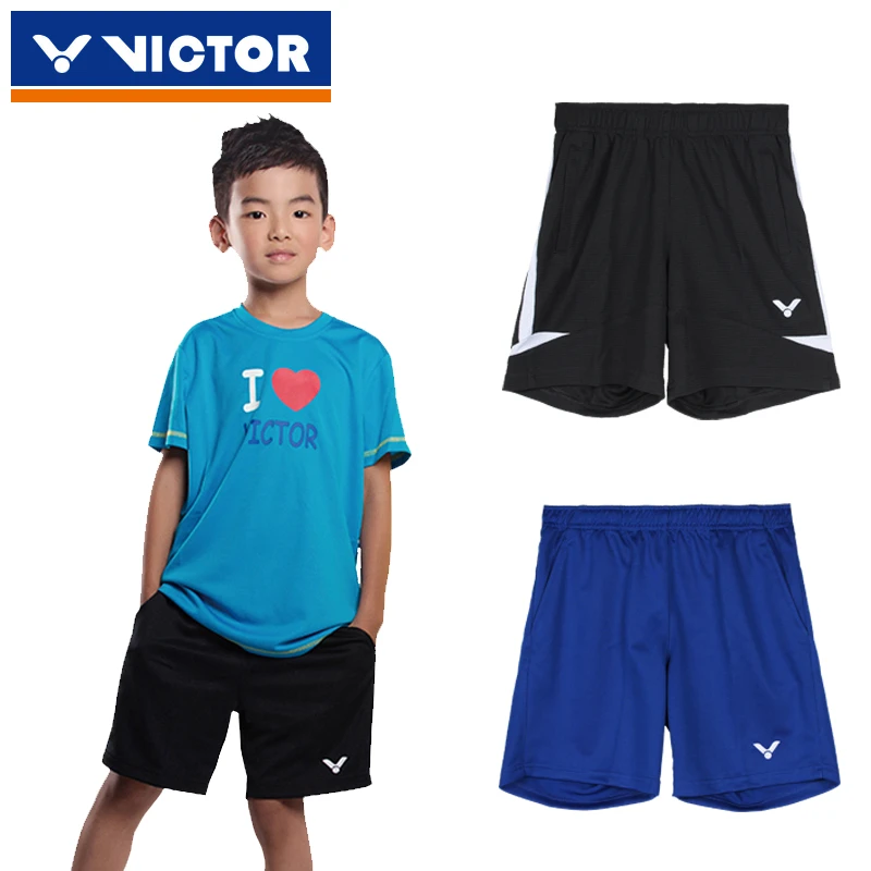VICTOR/威克多胜利儿童羽毛球裤小学生薄款透气宽松运动训练短裤