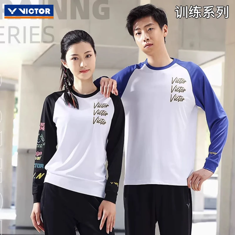 VICTOR/威克多胜利羽毛球服男女款长袖专业运动速干透气秋季上衣