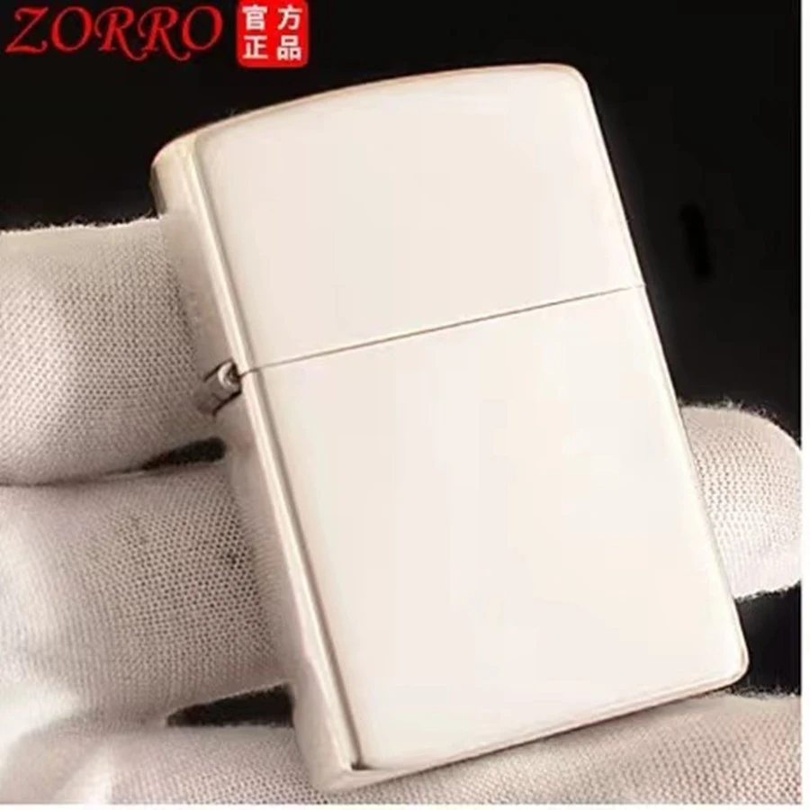 ZORRO925纯银打火机+白钢机芯+免费雕刻/可定制/图片/文字/相片