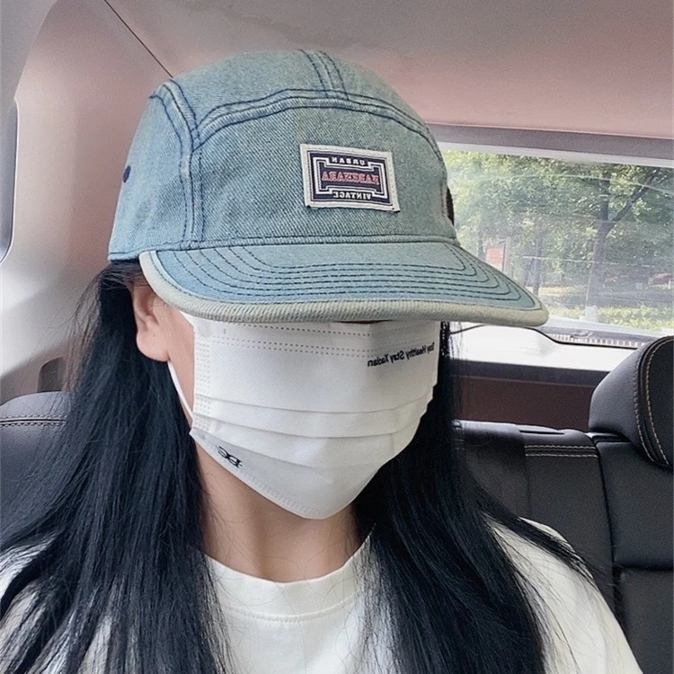 美式复古做旧牛仔棒球帽男女同款百搭学生平檐帽休闲街头嘻哈帽潮